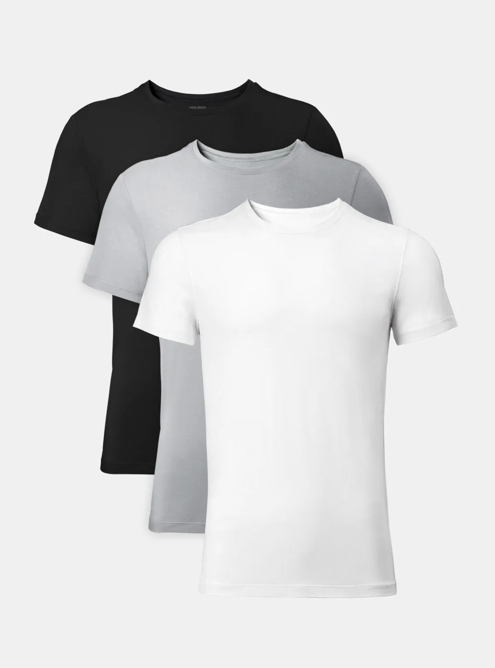 3 Packs Bamboo Rayon Crew Neck T-Shirts