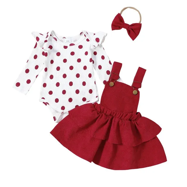 ANNABELLE Polka Dot Corduroy Dress Outfit