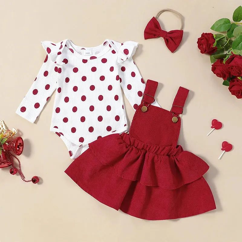 ANNABELLE Polka Dot Corduroy Dress Outfit