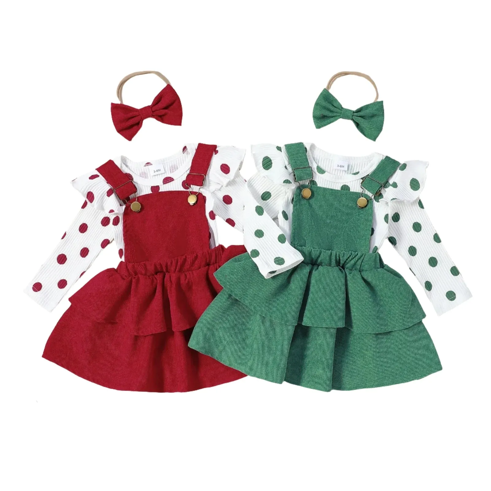 ANNABELLE Polka Dot Corduroy Dress Outfit