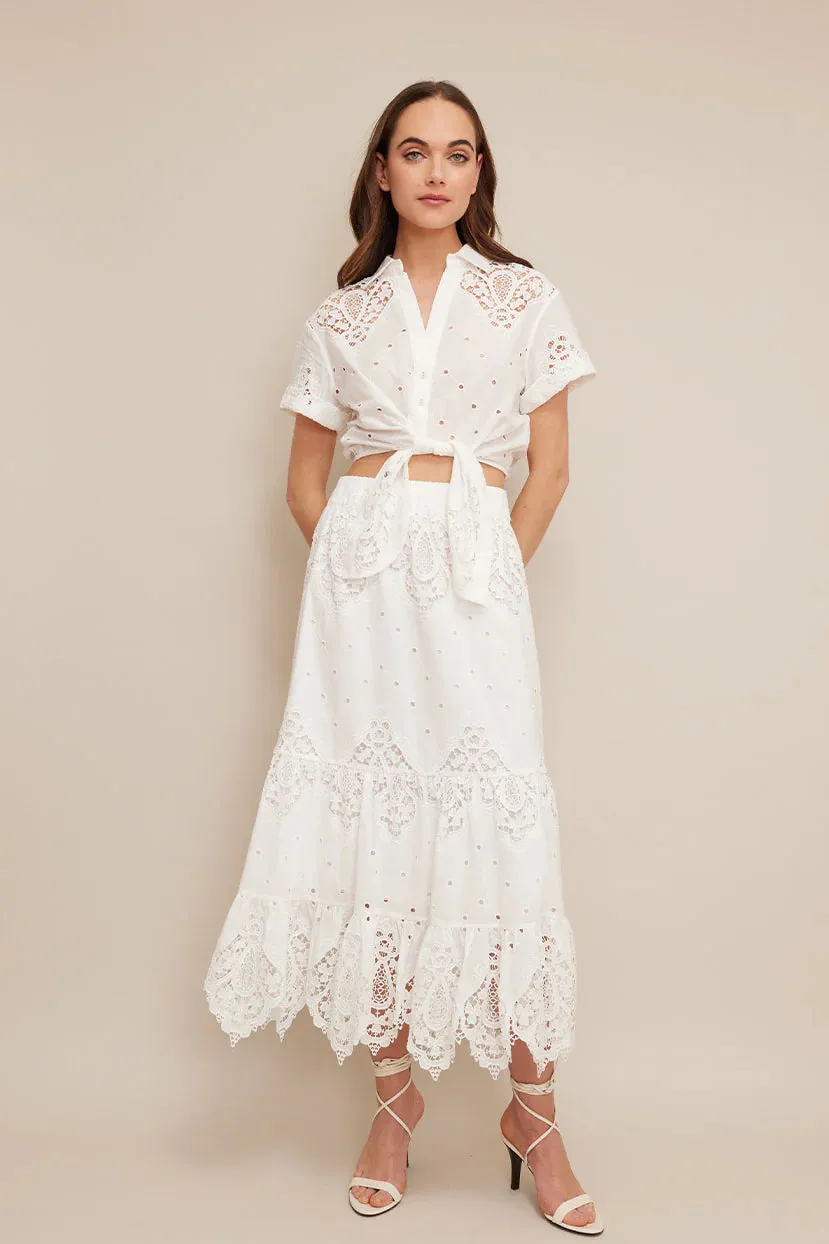 Asbury Top - Embroidered Eyelet