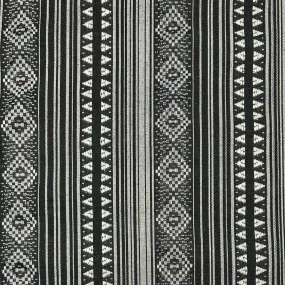 Black/White Tribal Design Recycled Jacquard Fabric