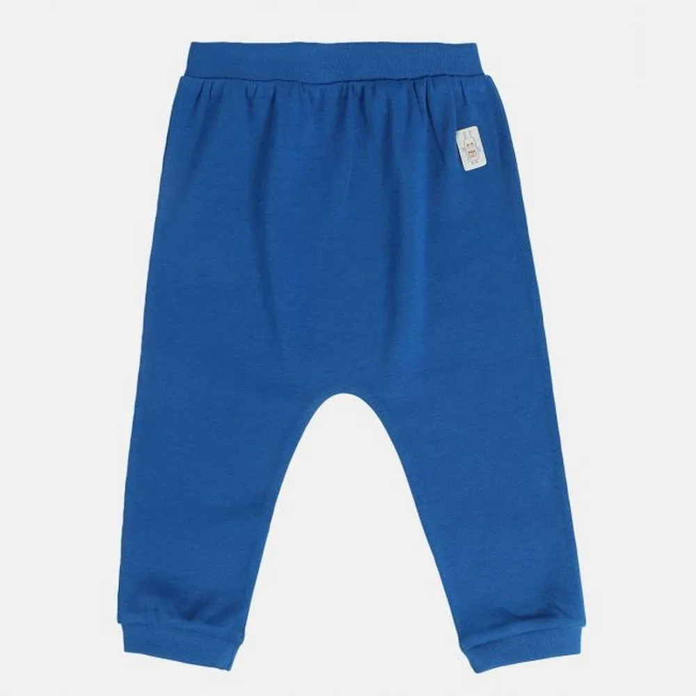 Blue Cotton Joggers Pack Of 2