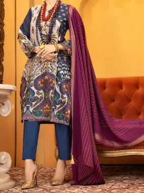 Blue Lawn 3 Piece Stitched - ALP-934