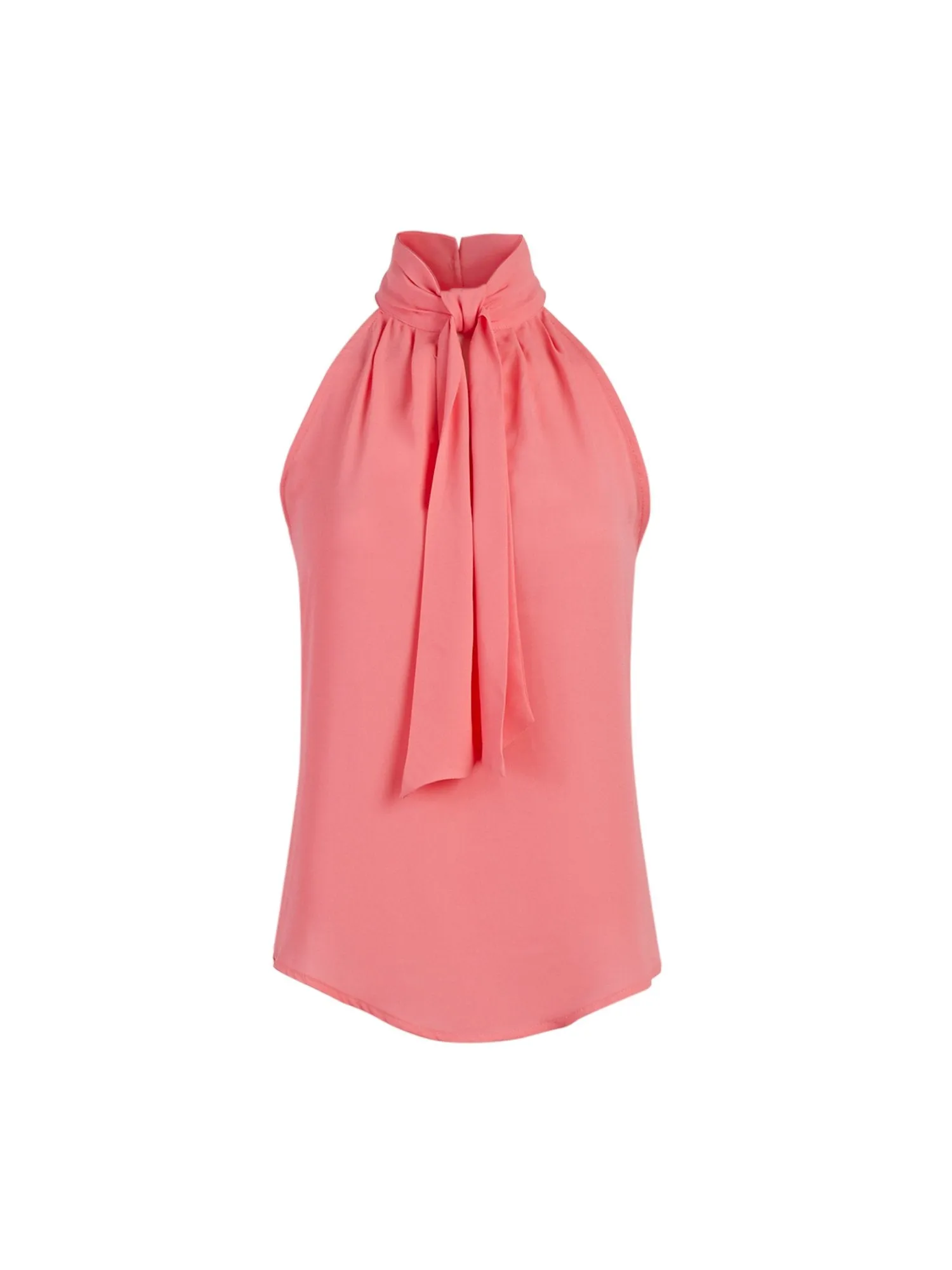 Bow-Accent Halter Blouse - 7th Avenue