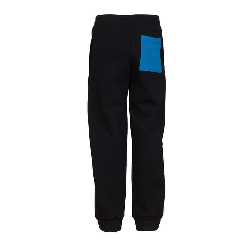 Boys Black Cotton Logo Joggers