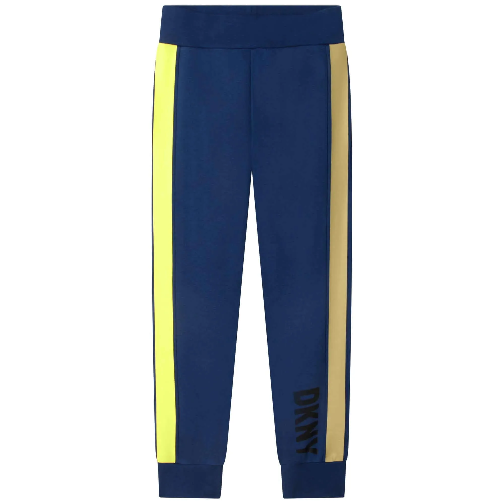 Boys Blue Cotton Logo Joggers