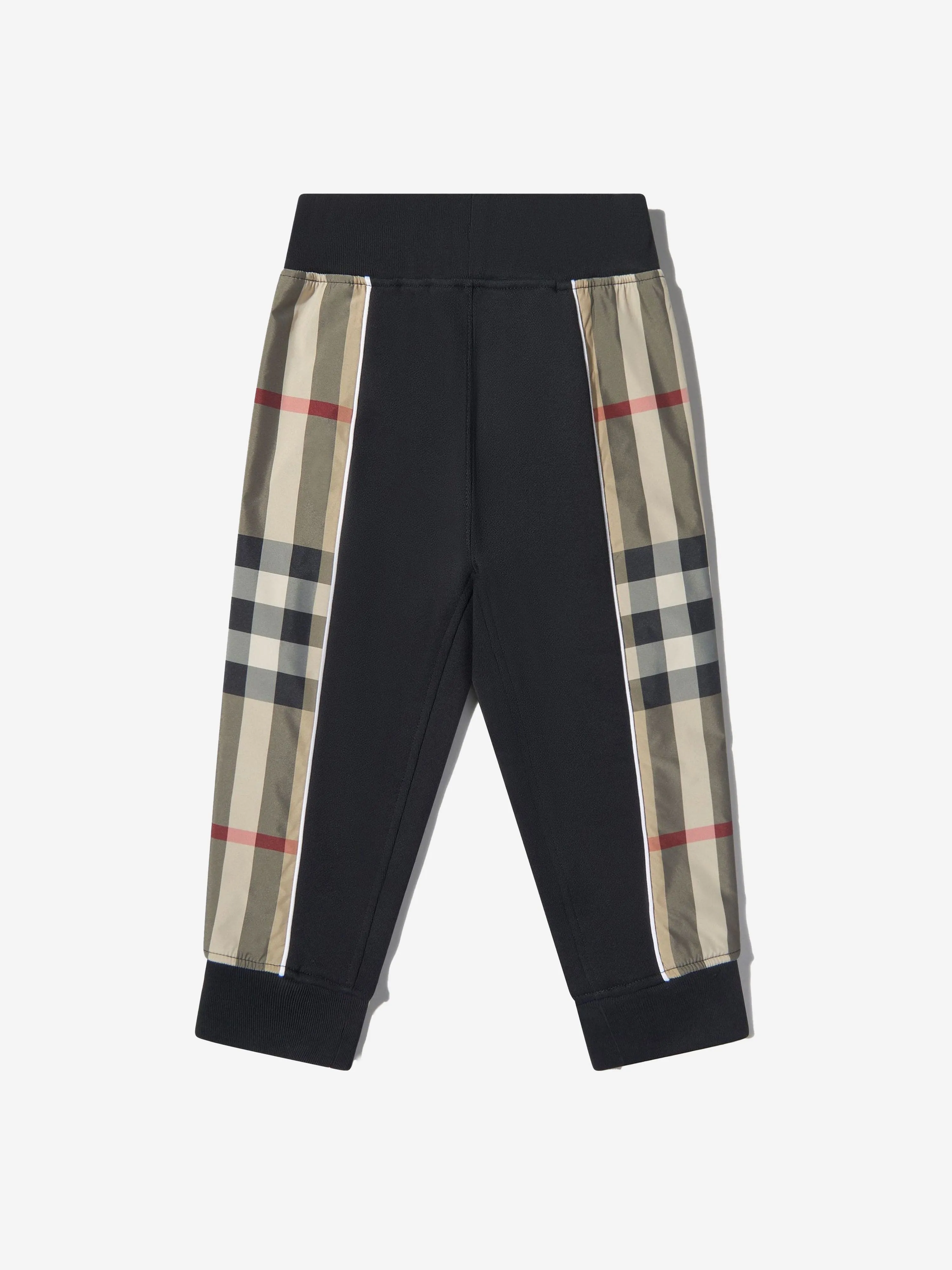 Burberry Boys Cotton Check Trim Joggers