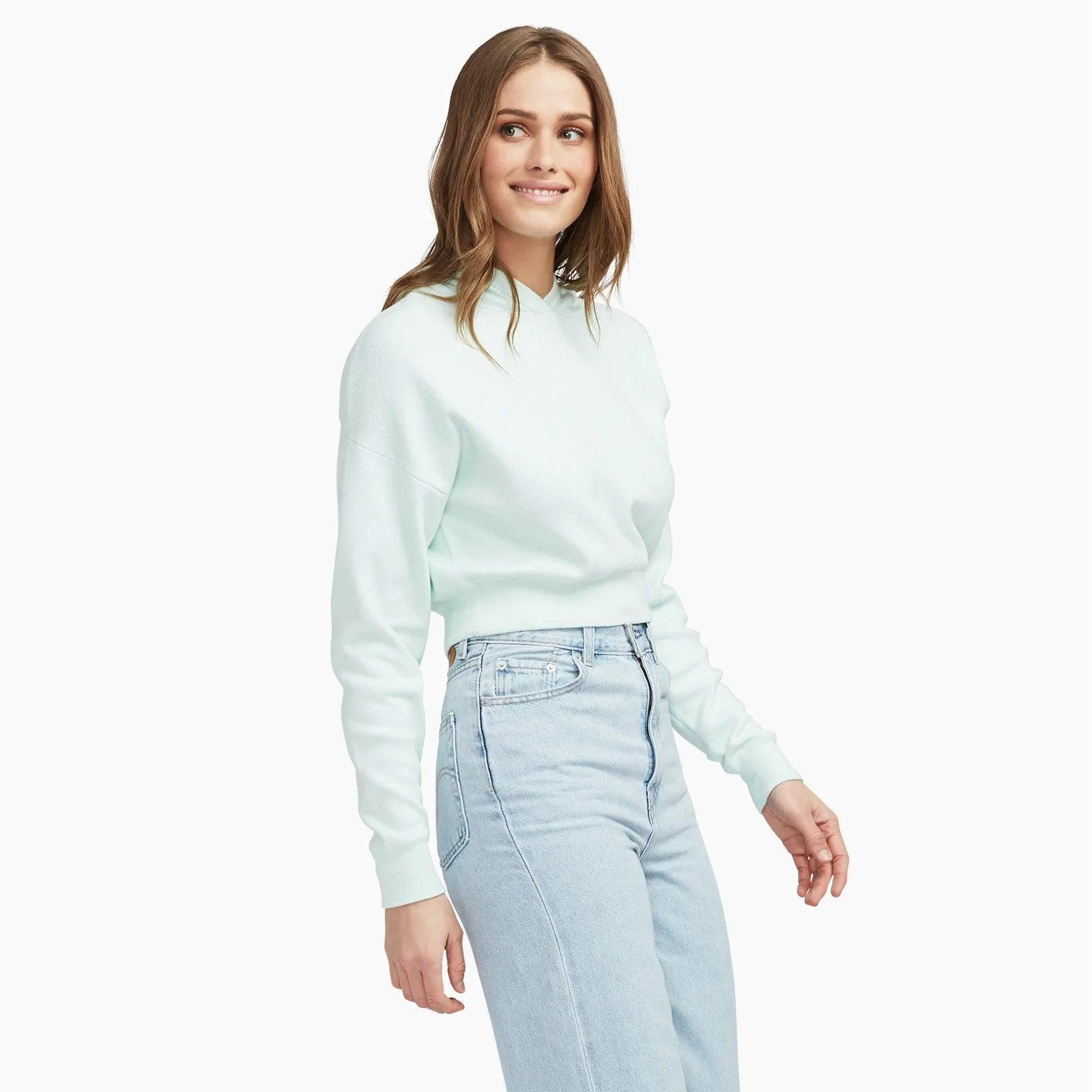 Café Cotton Cashmere Cropped Hoodie