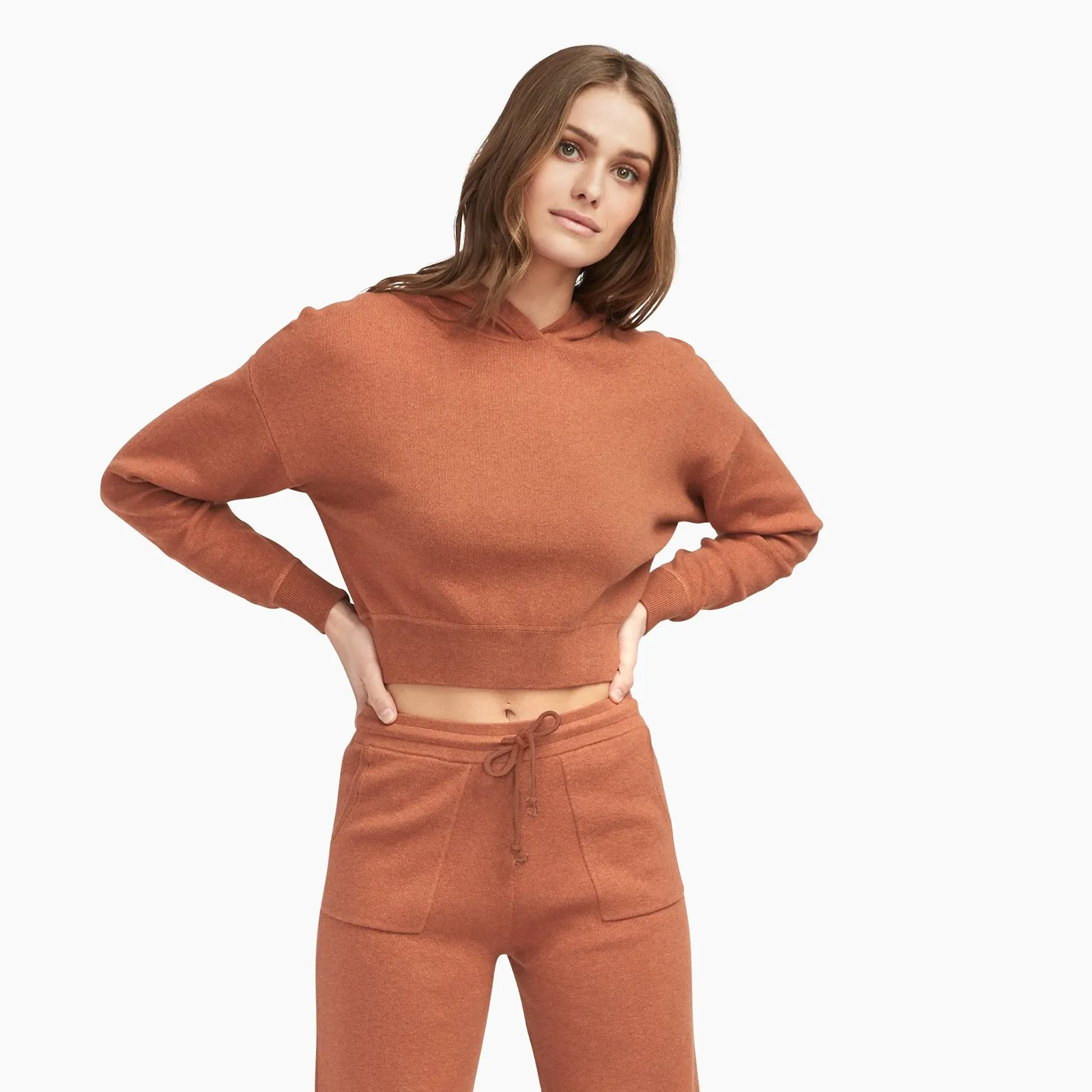 Café Cotton Cashmere Cropped Hoodie