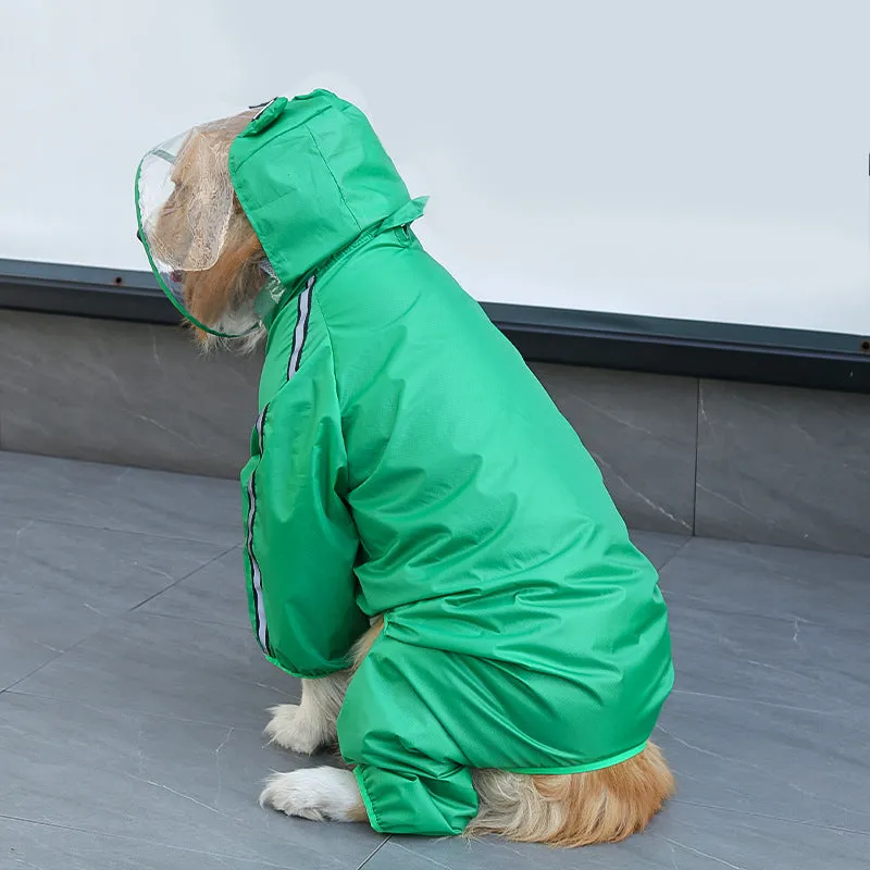 Cartoon Pet Hooded Raincoat