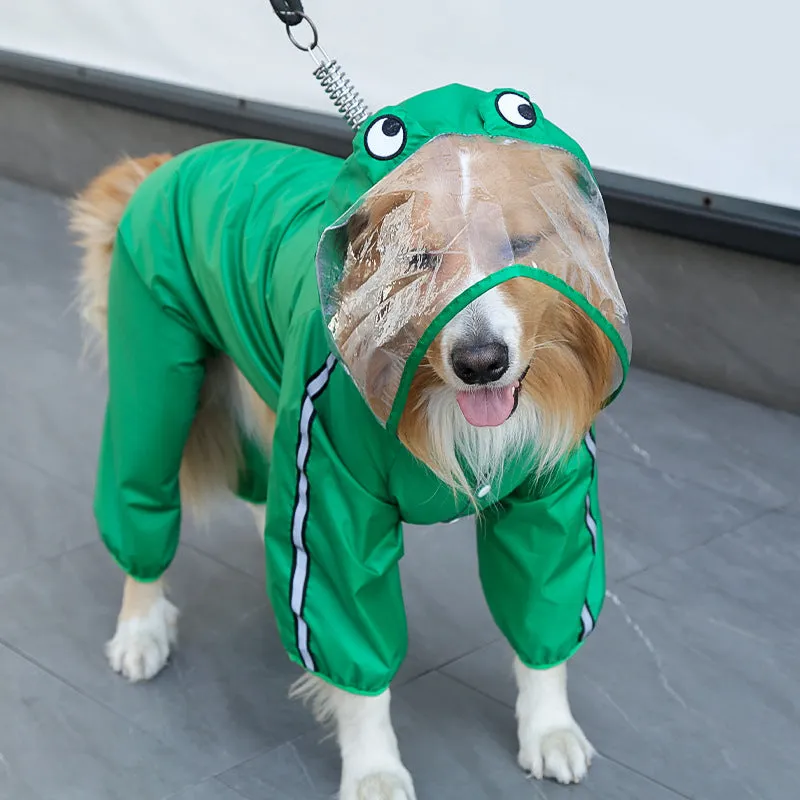 Cartoon Pet Hooded Raincoat