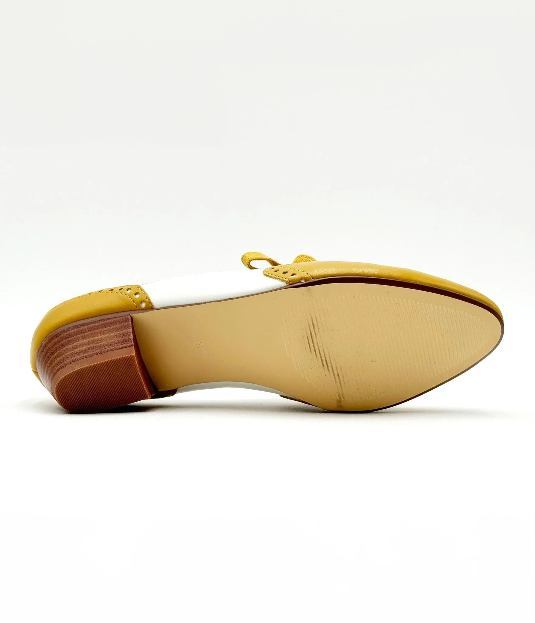 Chelsea Crew 1950's Mustard & White Demi Oxford Saddle Shoes