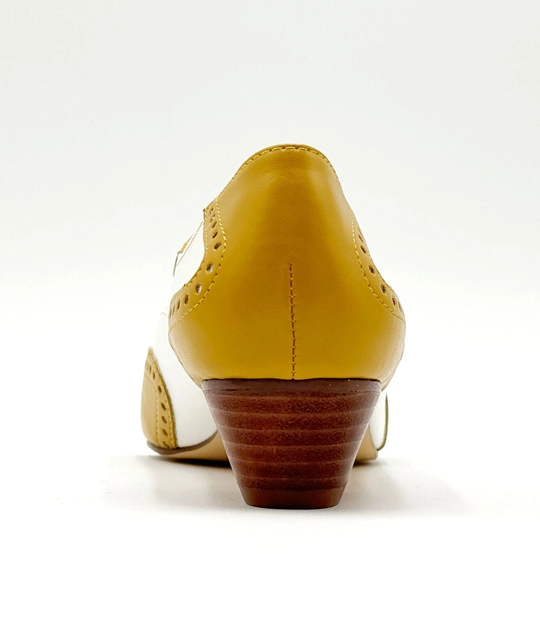 Chelsea Crew 1950's Mustard & White Demi Oxford Saddle Shoes