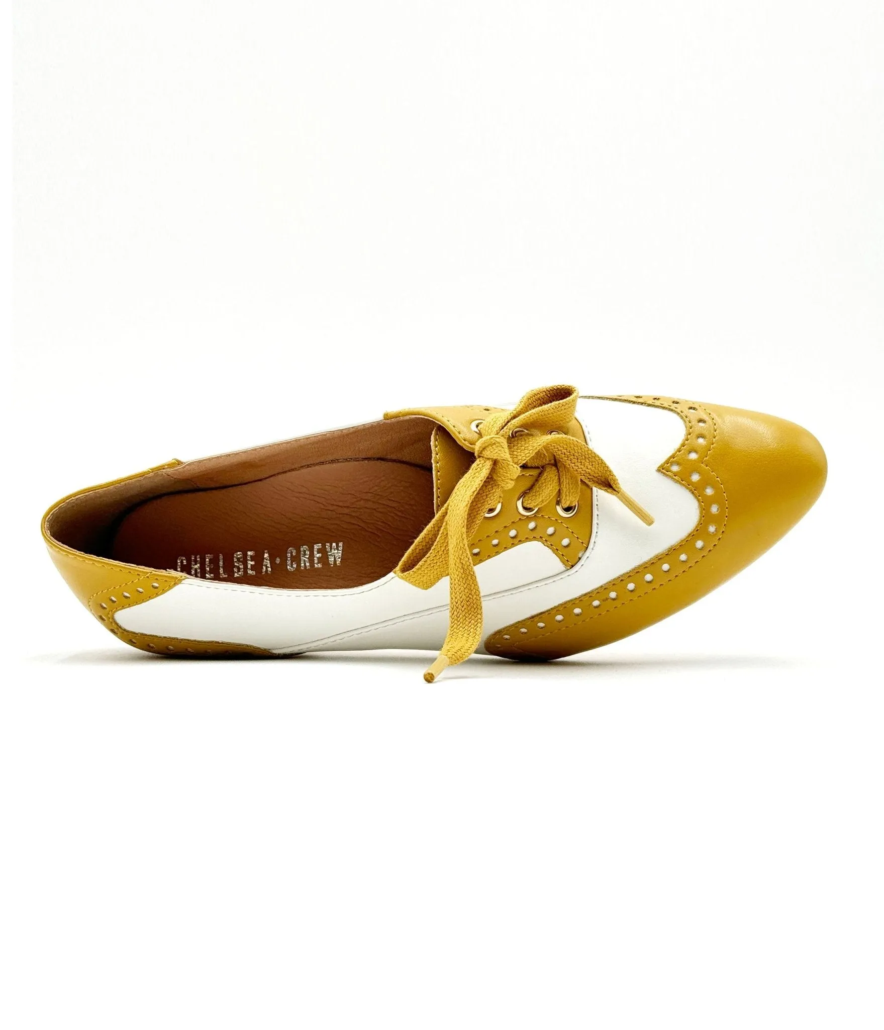 Chelsea Crew 1950's Mustard & White Demi Oxford Saddle Shoes