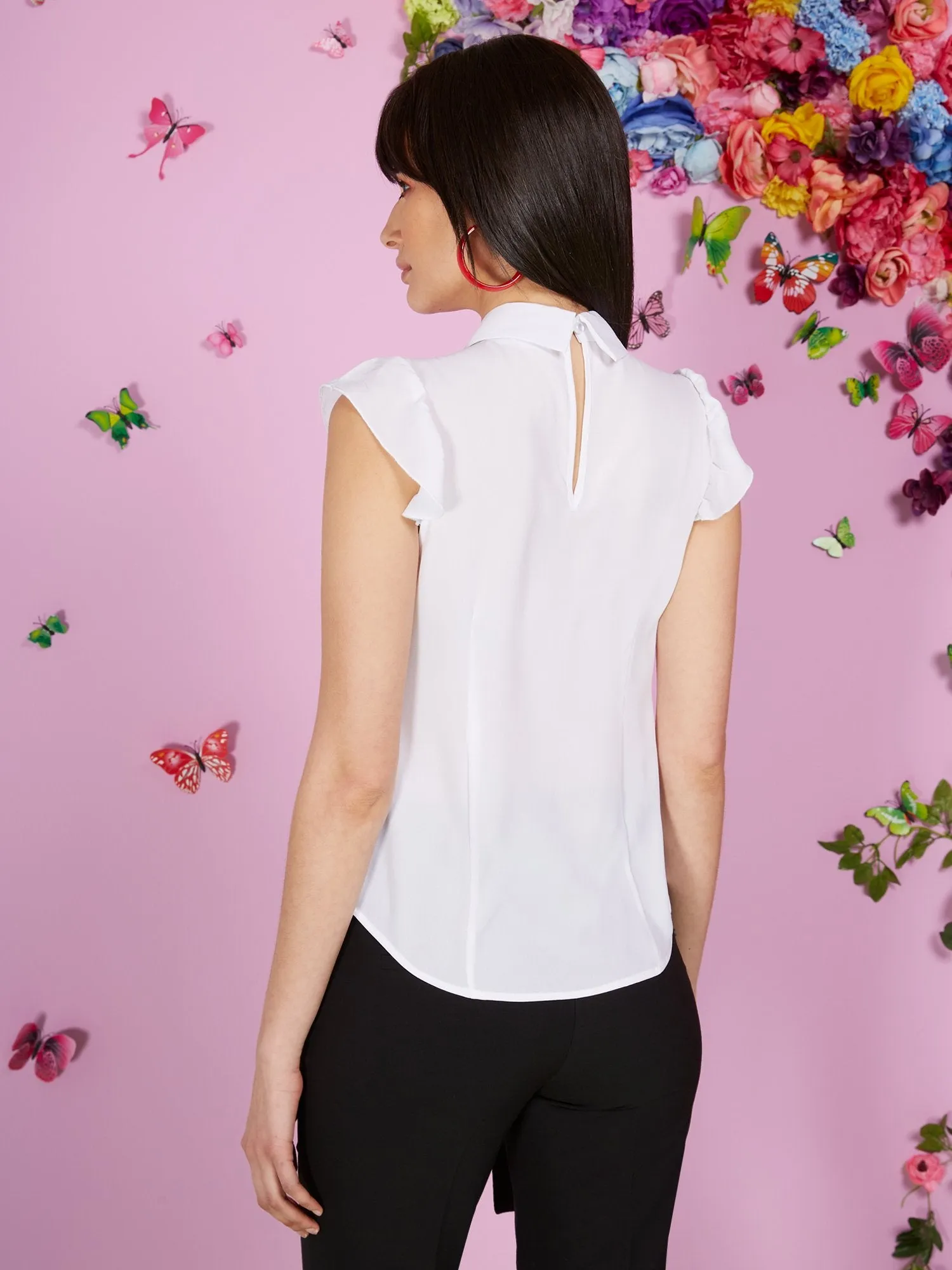 Contrast-Bow Top