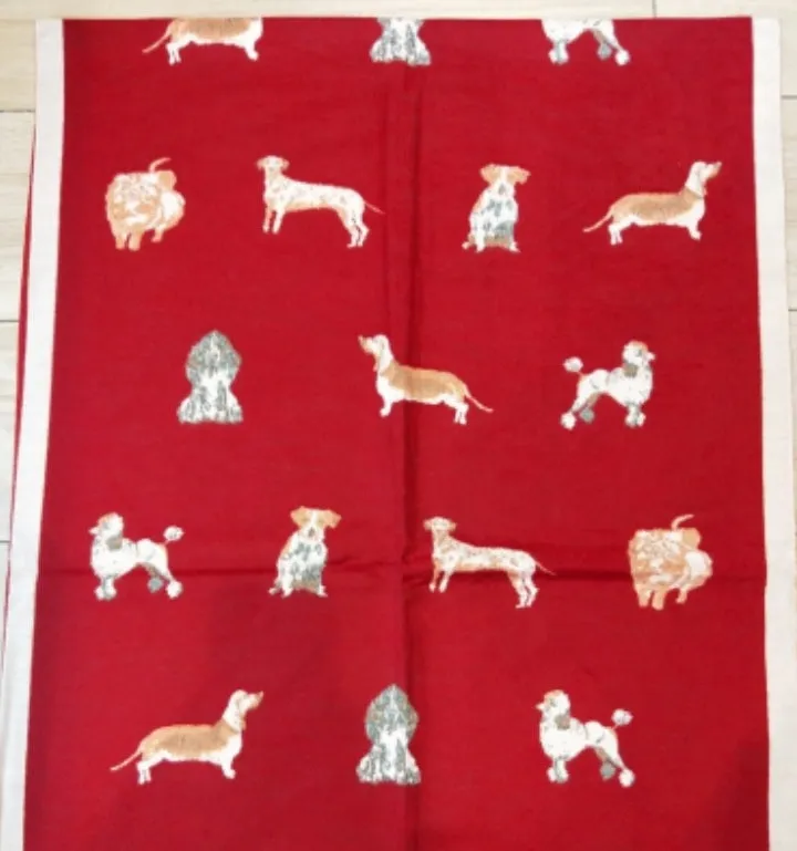 Dogs motif winter scarves