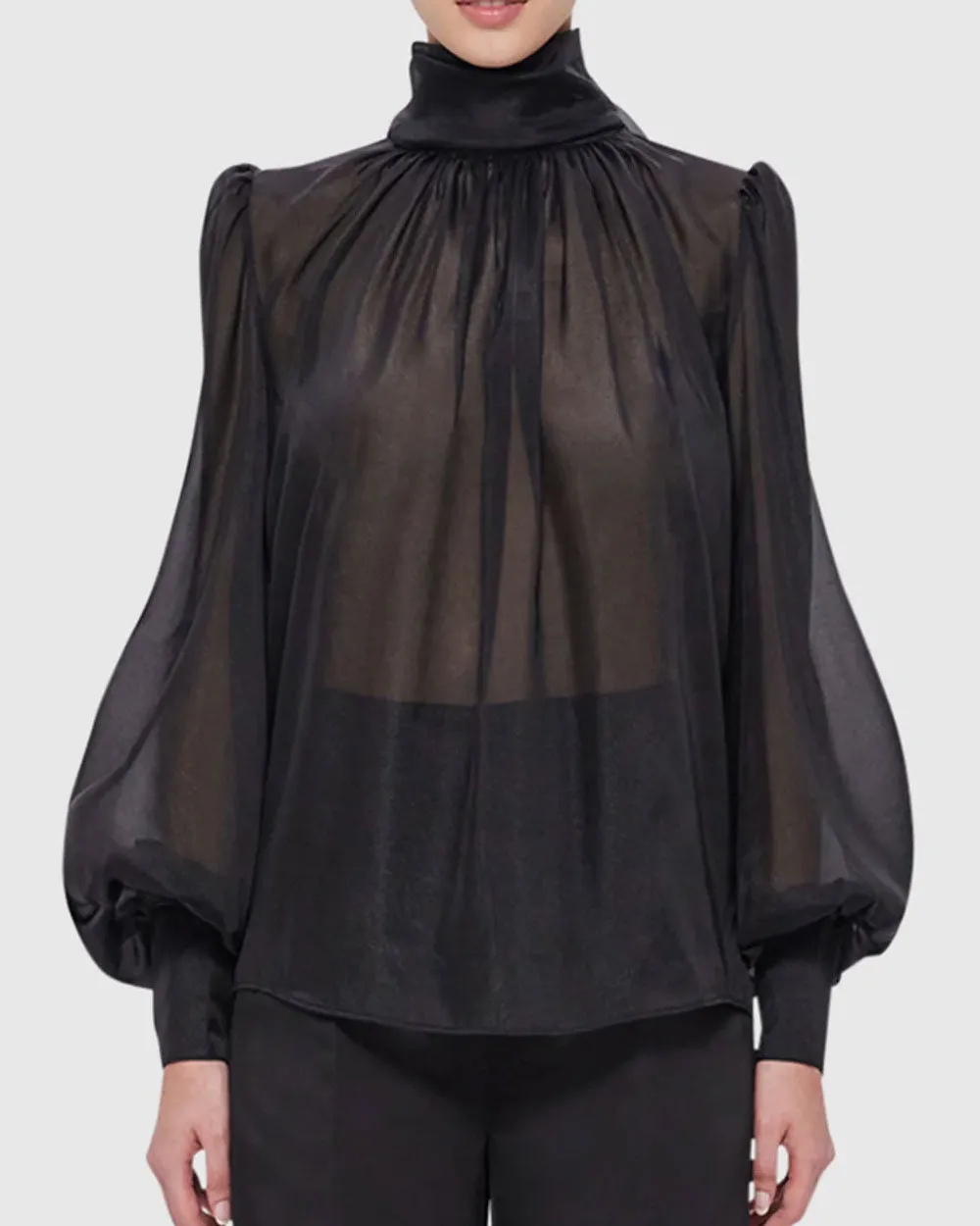 Ebony Agna Silk Organza Blouse