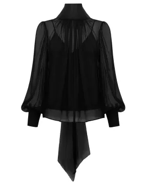 Ebony Agna Silk Organza Blouse