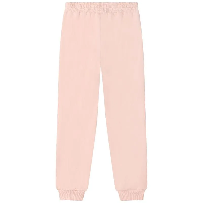 Girls Pink Cotton Joggers