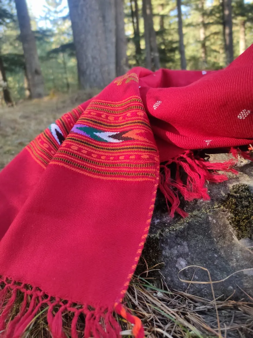 Handwoven tribal wool scarf