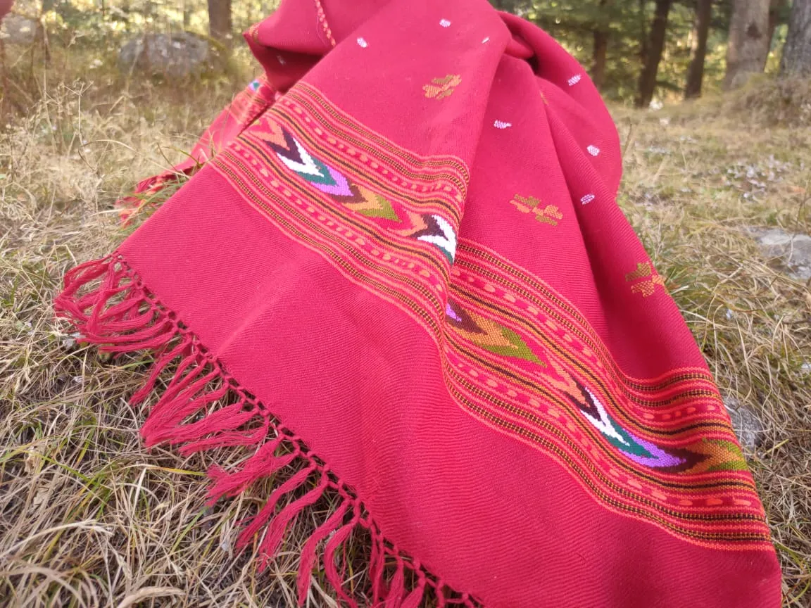 Handwoven tribal wool scarf