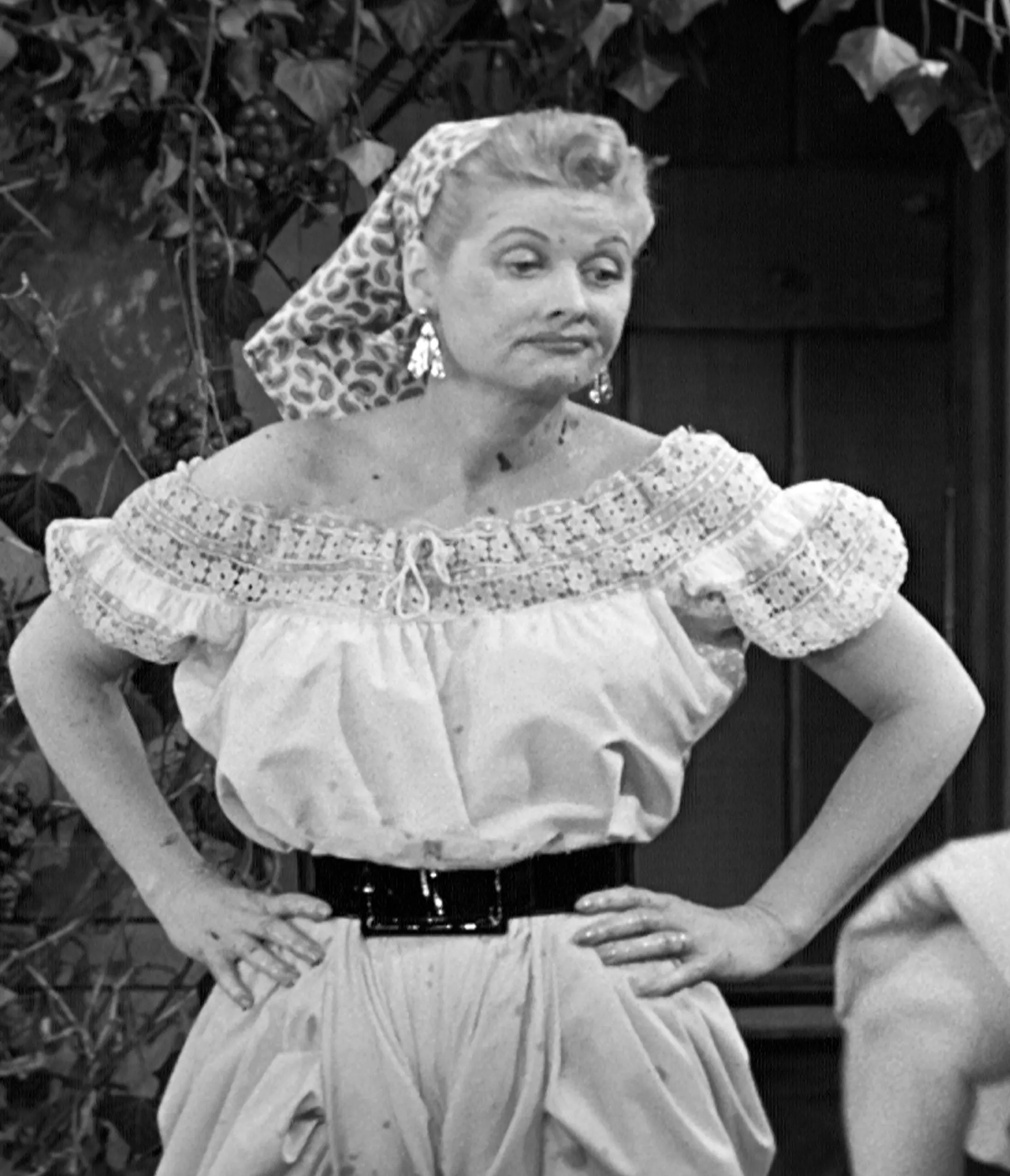 I Love Lucy x Unique Vintage White Crochet Vineyard Blouse