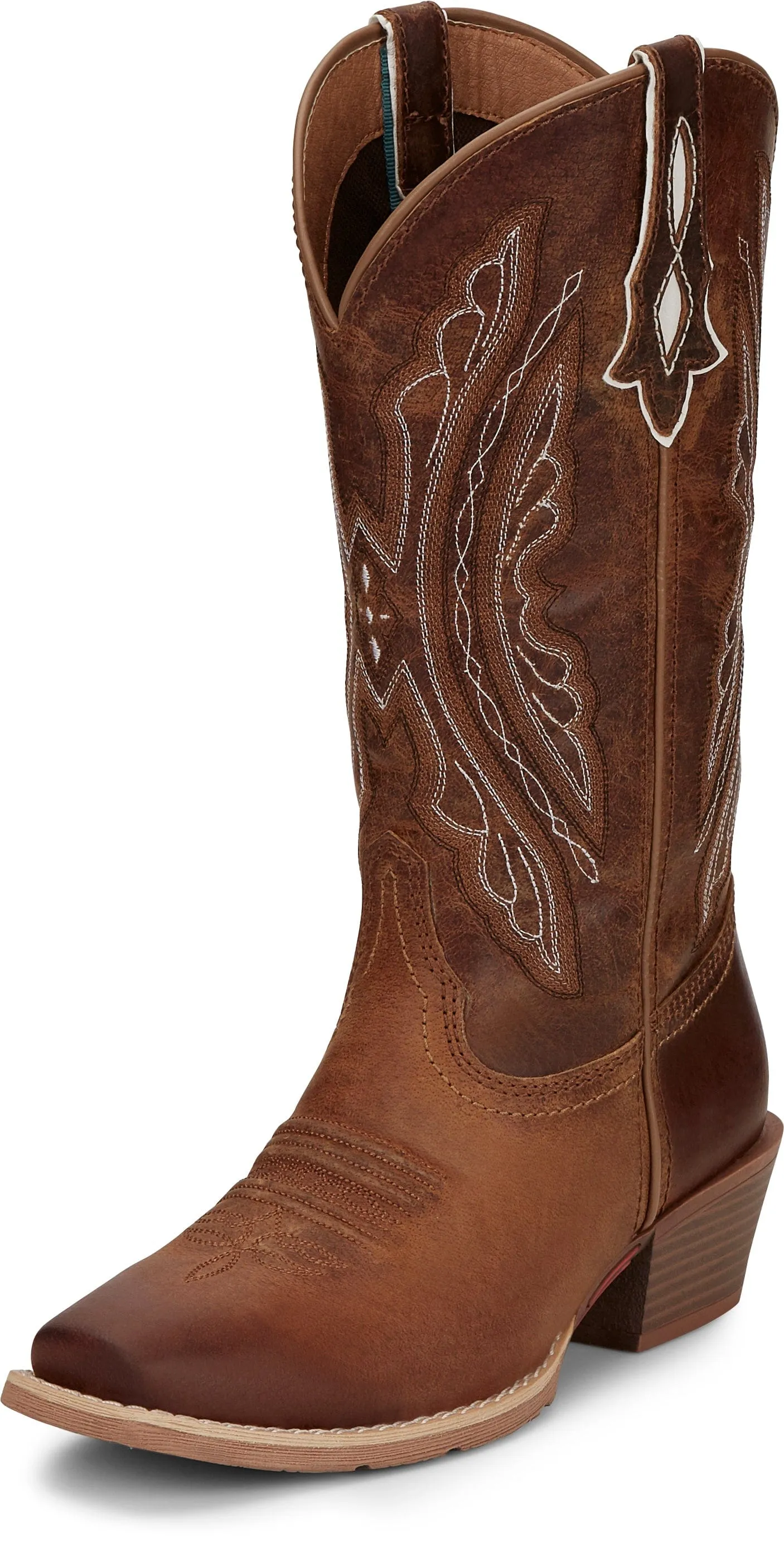 Justin Women's Rein Waxy Tan Leather Cowgirl Boots L2962