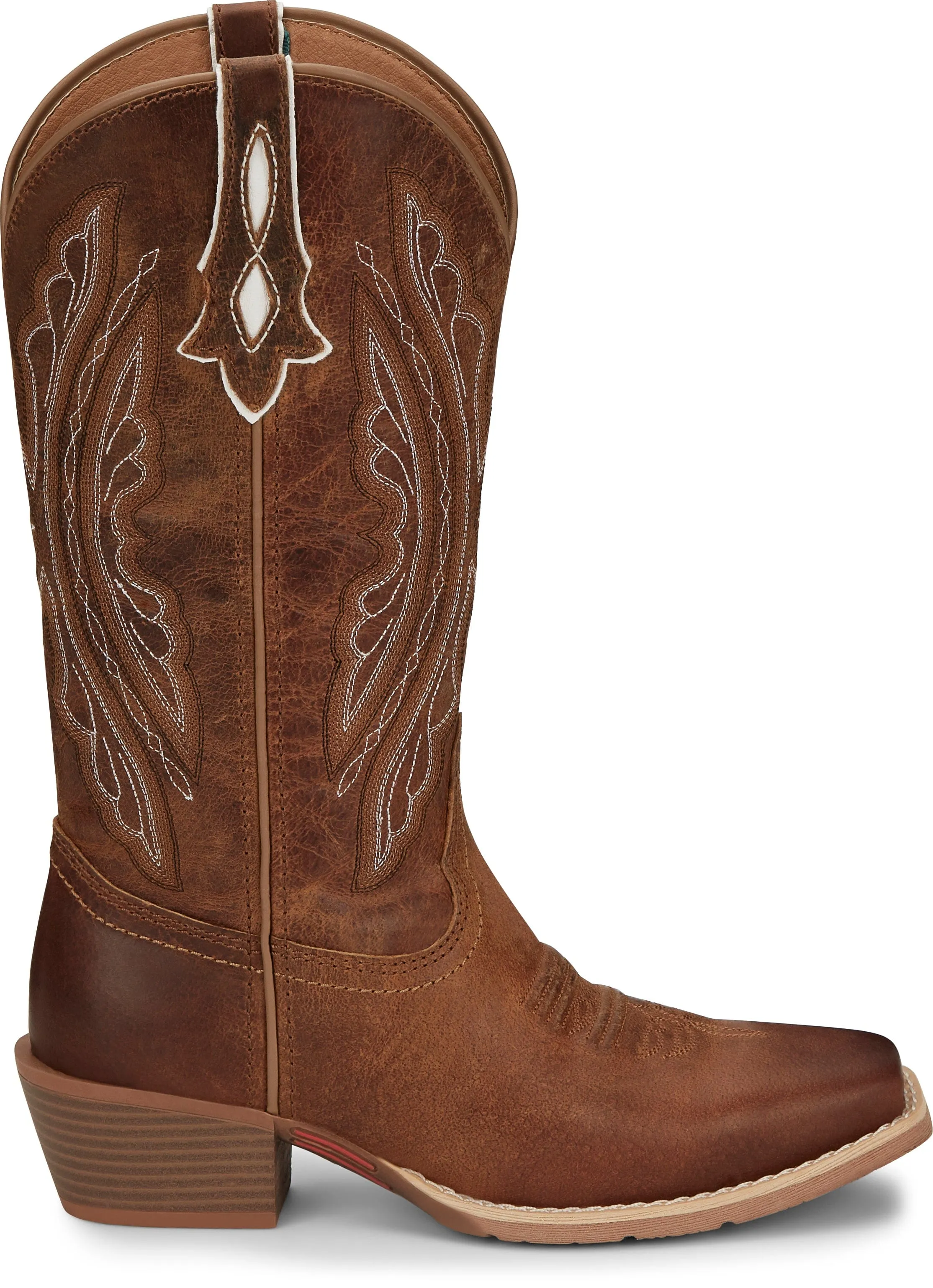 Justin Women's Rein Waxy Tan Leather Cowgirl Boots L2962