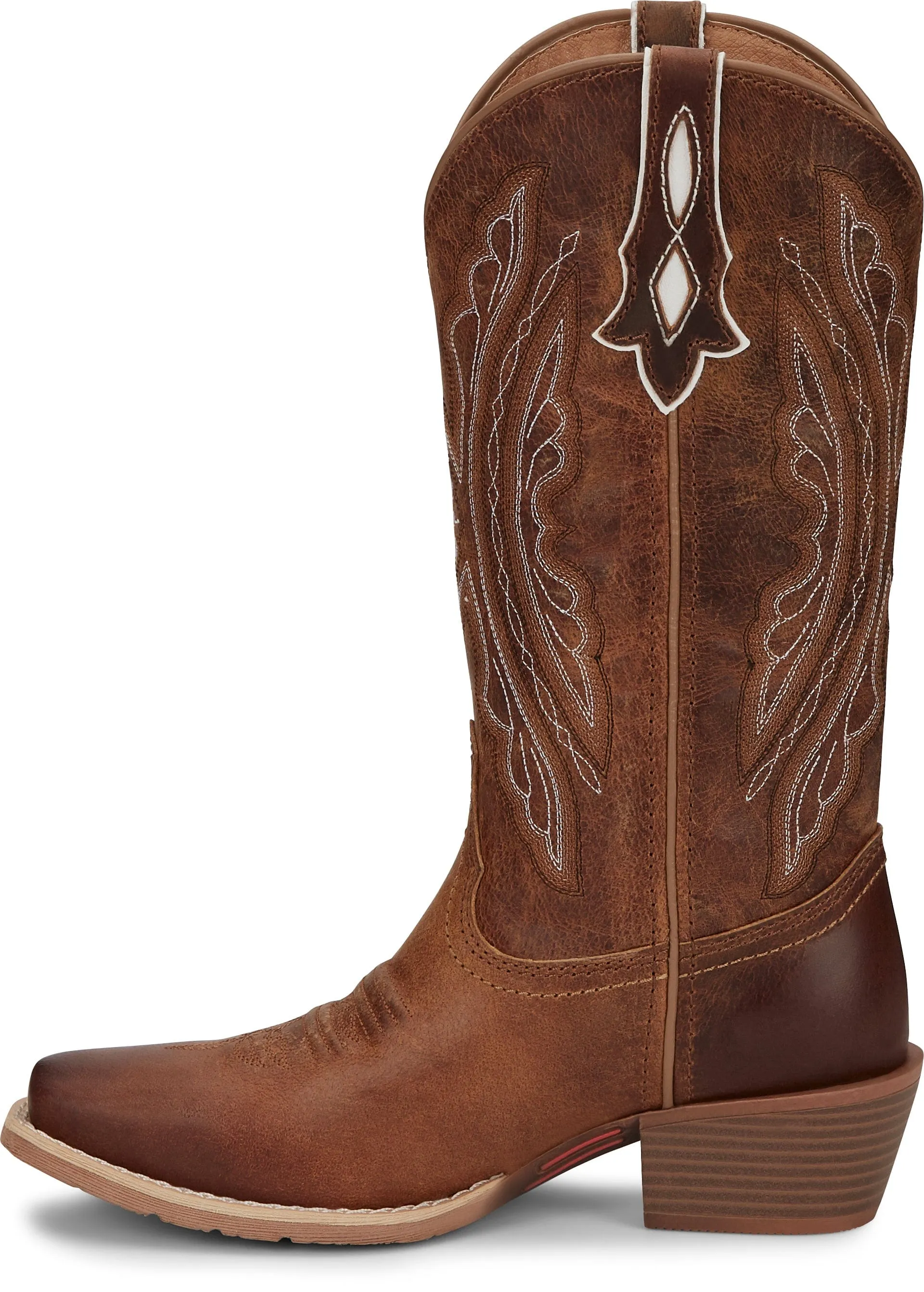 Justin Women's Rein Waxy Tan Leather Cowgirl Boots L2962