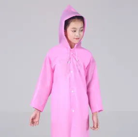 Kids Rain Jackets EVA Transparent Fashion Frosted Raincoat Children's Girl And Boy Rainwear Outdoor