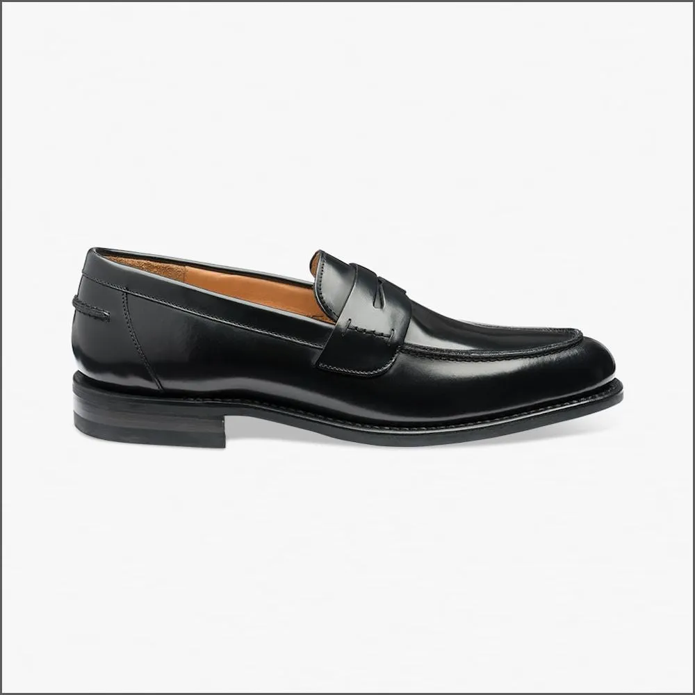 Loake 356 Black Saddle Loafer Shoe Size 9 Only/