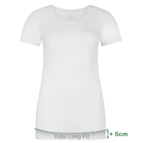 Long Fit T-shirts Kate (2-pack) - Wit