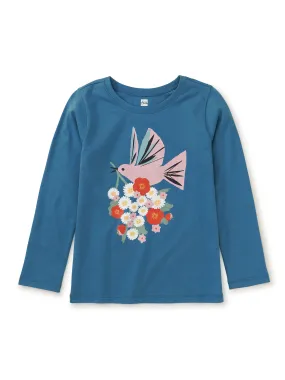 L/S Graphic Tee, Bird Bouquet