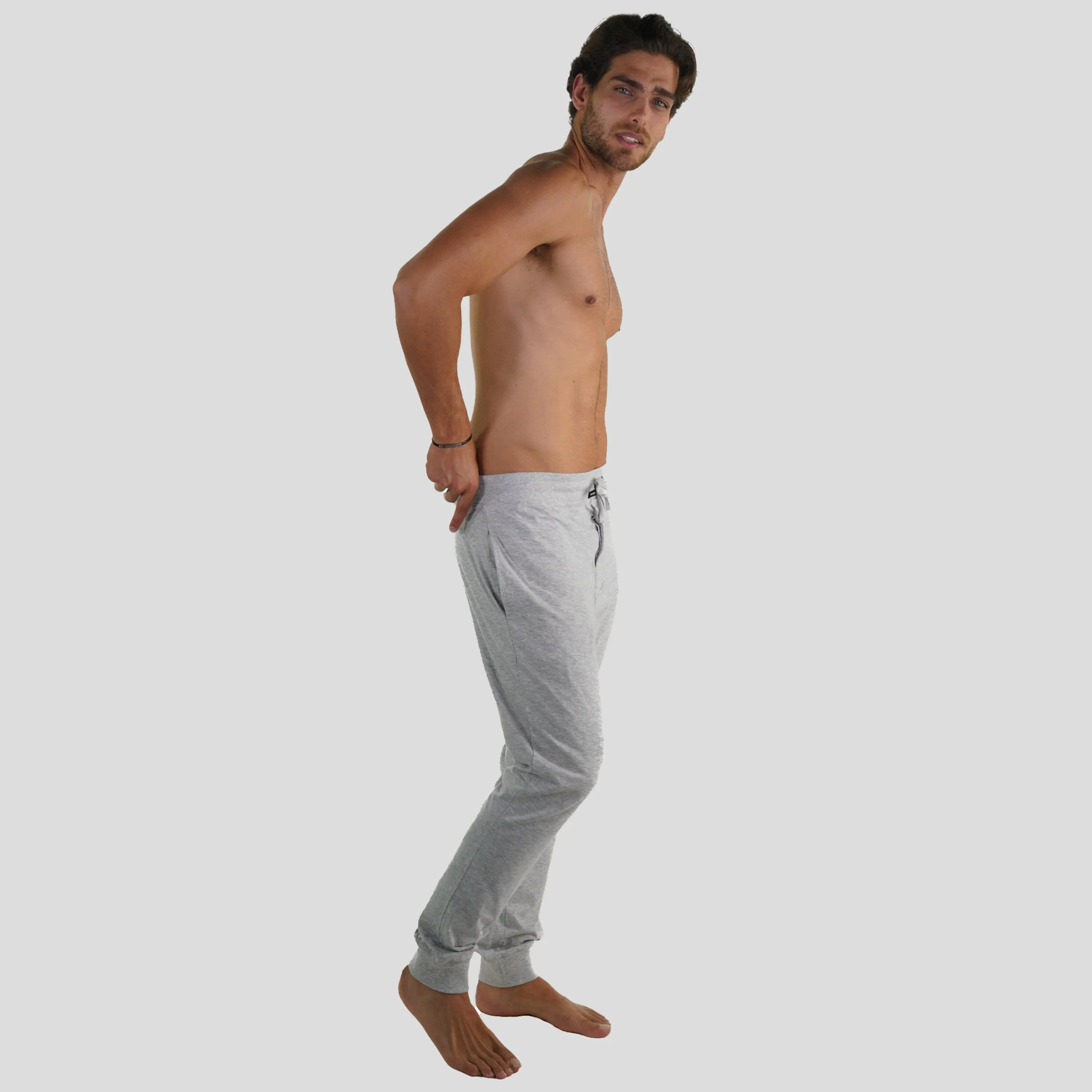 Members Only Men’s Jersey Jogger Lounge Pants - Grey