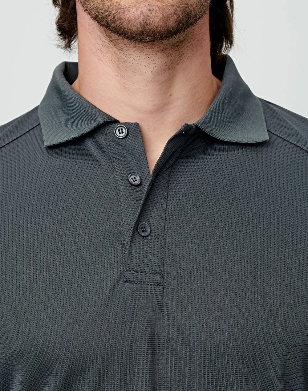 Men's Bamboo Charcoal Eco- Friendly Fabric Long Sleeve Polo - PS89