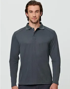 Men's Bamboo Charcoal Eco- Friendly Fabric Long Sleeve Polo - PS89