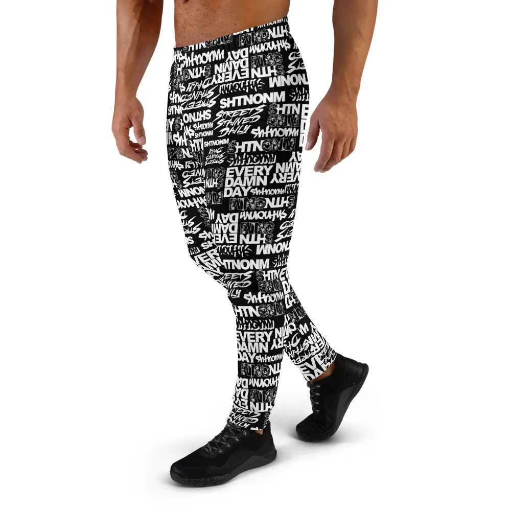 Men's SHTNONM ALL DAY Joggers (Black/White)