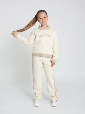 Moncler Enfant Girls Tracksuit in Ivory