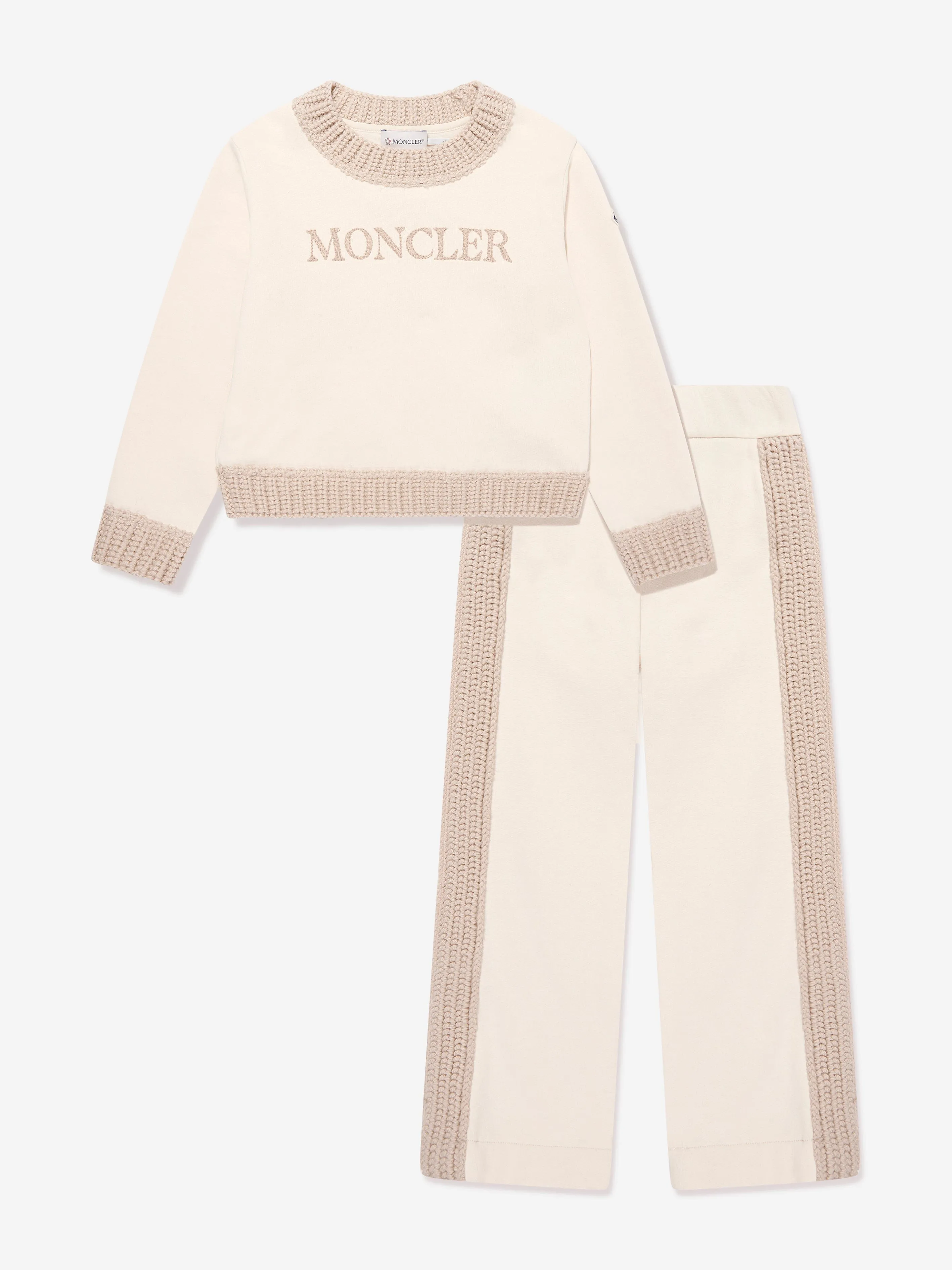 Moncler Enfant Girls Tracksuit in Ivory