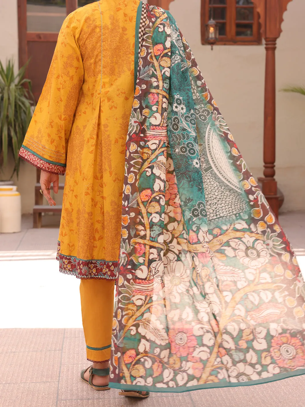 Mustard Lawn 3 Piece Stitched - ALP-3PS-1610