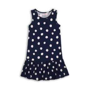 Navy Polka Dot Dress