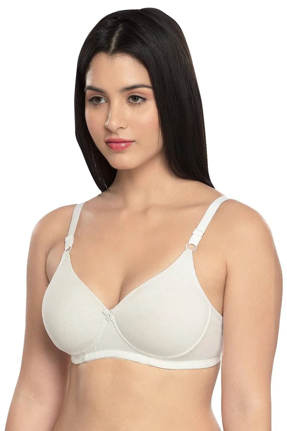 Organic Cotton  Antimicrobial Wire-free Padded Bra (Pack of 3)-ISB068-Black_Black_M.White-