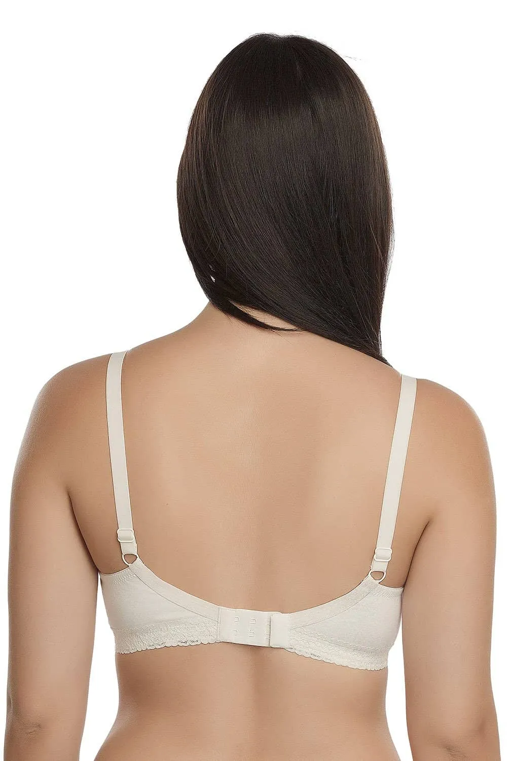 Organic Seamless Laced Bra (Pack of 3)-ISB054-M.White_M.White_Black-