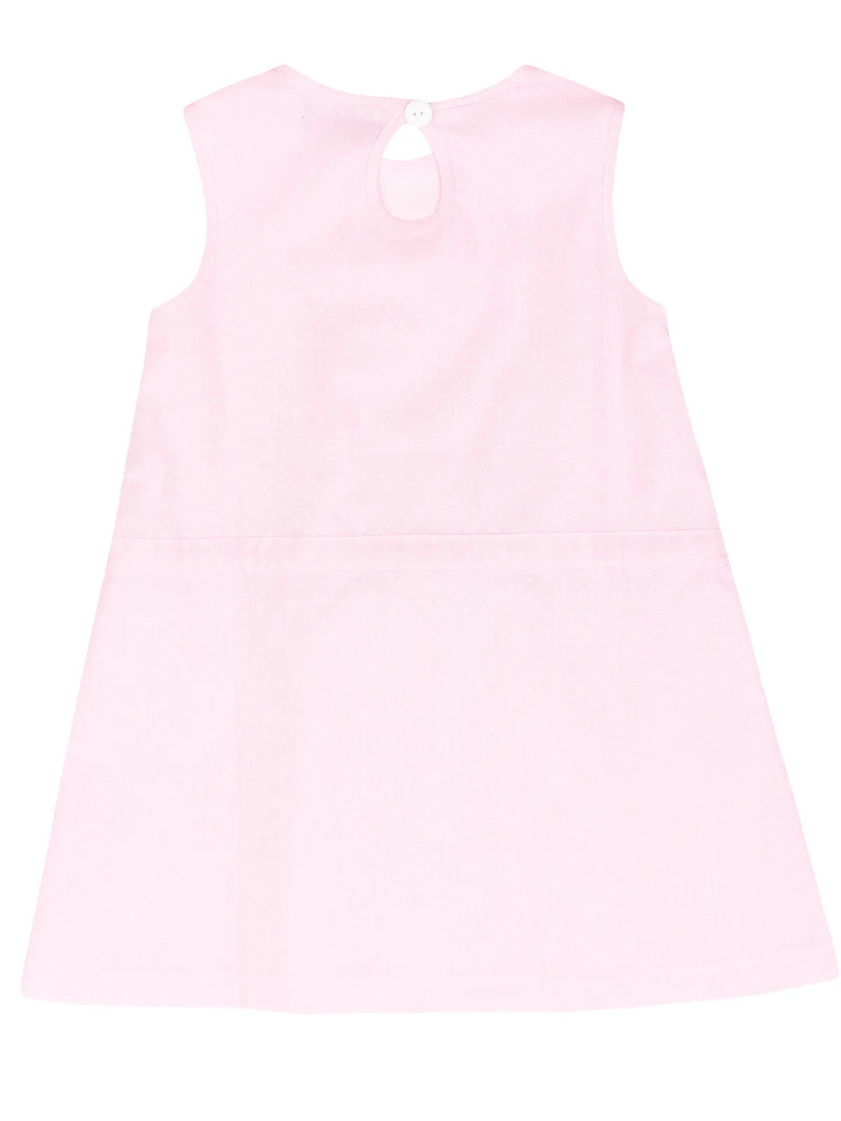 Pink Polka Dot Drawstring Dress by Kids Couture