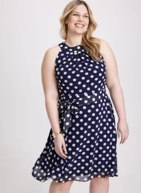 Polka Dot Chiffon Dress