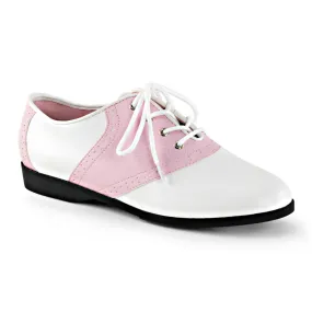 SADDLE-50  BabyPink-White Pu