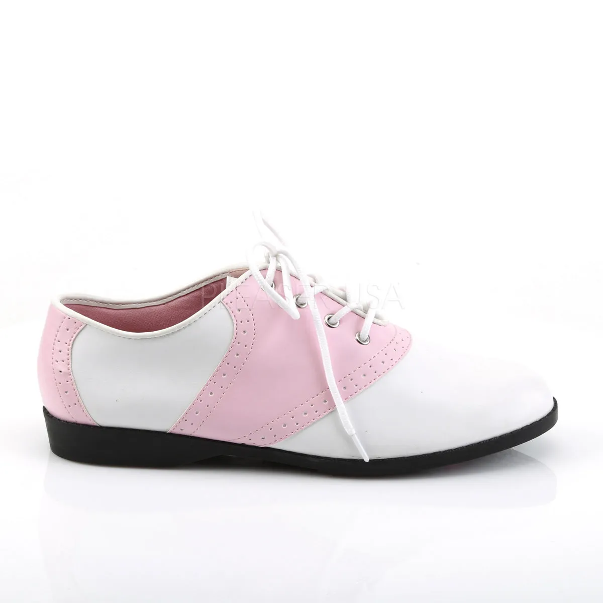 SADDLE-50  BabyPink-White Pu