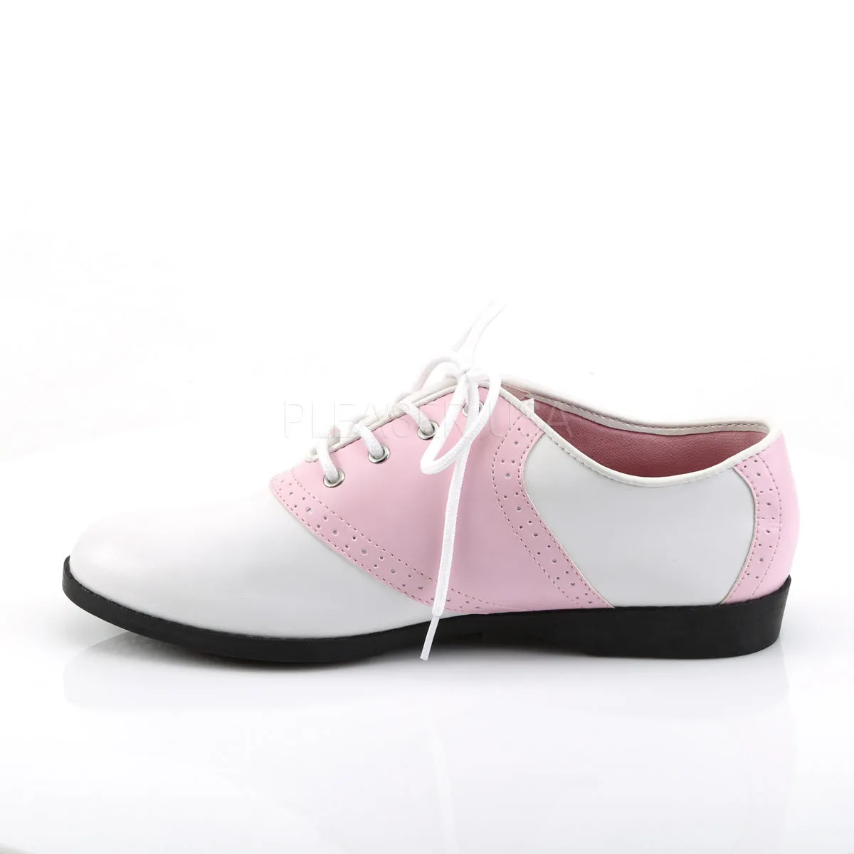 SADDLE-50  BabyPink-White Pu