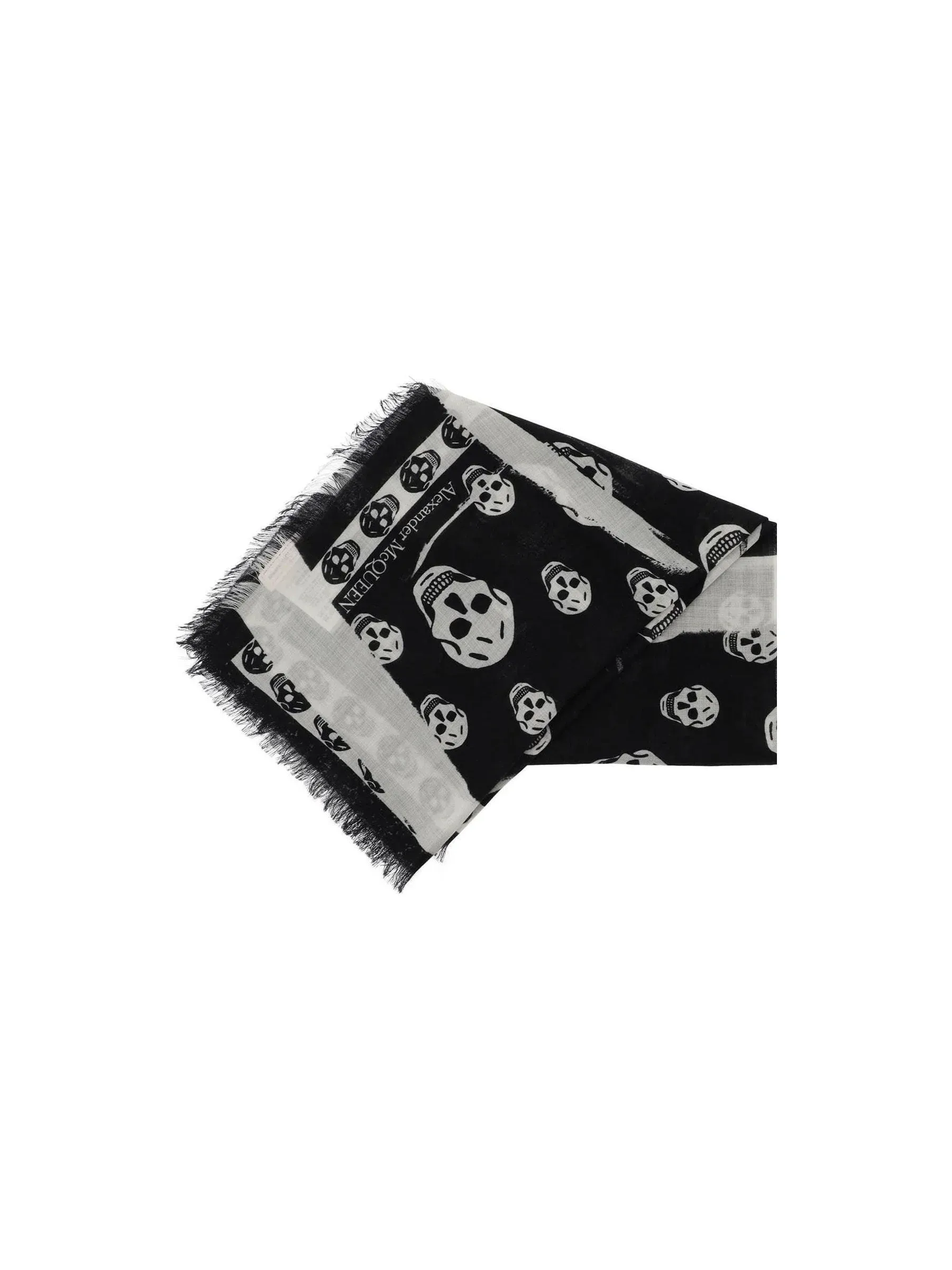 Slashed Skull Pattern Fabric Scarf